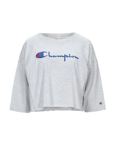 Shop Champion T-shirt In Light Grey