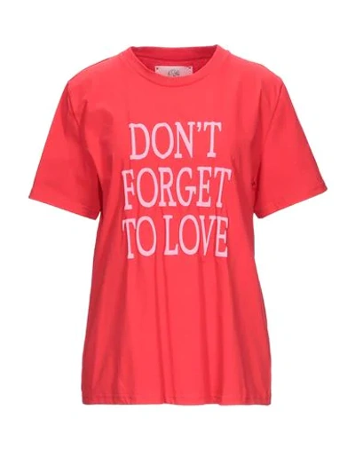 Shop Alberta Ferretti Woman T-shirt Red Size L Cotton