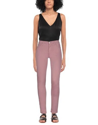 Shop Ag Jeans Woman Pants Pastel Pink Size 32 Cotton, Modal, Polyester, Polyurethane