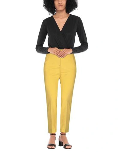 Shop Pinko Woman Pants Yellow Size 10 Viscose, Polyamide, Elastane