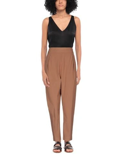 Shop Alessia Santi Casual Pants In Camel