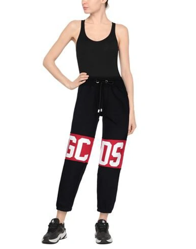 Shop Gcds Woman Pants Black Size L Cotton
