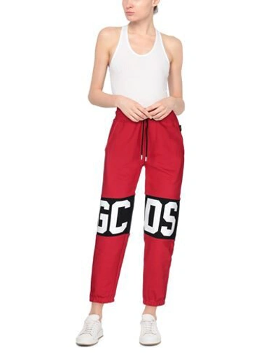 Shop Gcds Woman Pants Red Size Xl Cotton