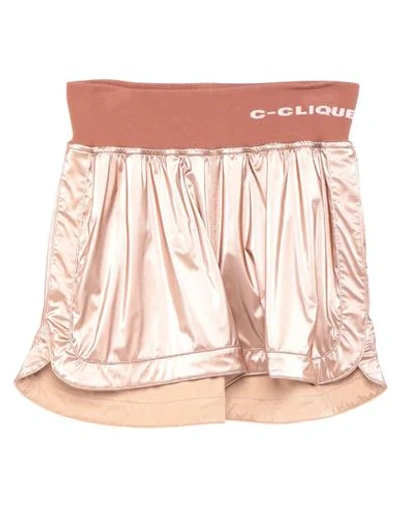 Shop C-clique Woman Shorts & Bermuda Shorts Copper Size L Viscose In Orange