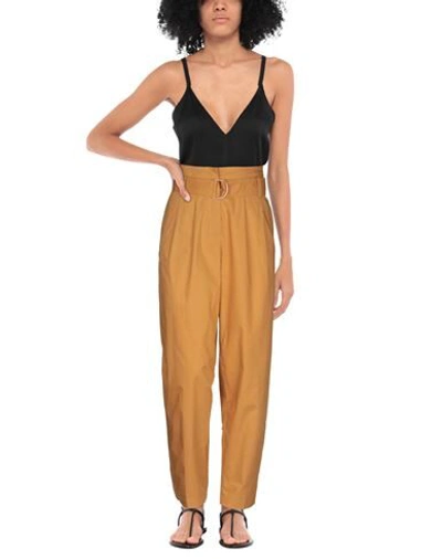 Shop 8pm Woman Pants Ocher Size S Cotton In Yellow