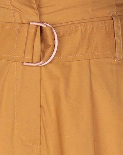 Shop 8pm Woman Pants Ocher Size S Cotton In Yellow
