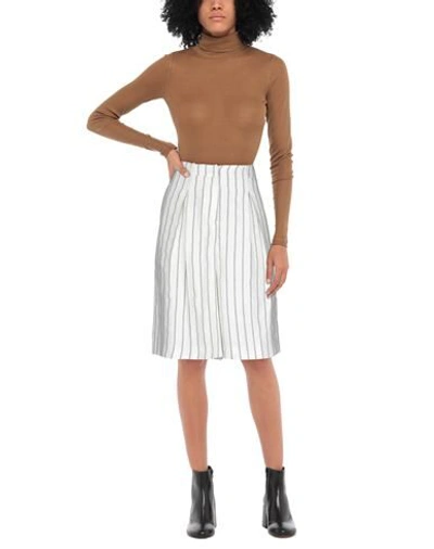 Shop L'autre Chose L' Autre Chose Woman Shorts & Bermuda Shorts White Size 4 Viscose, Linen