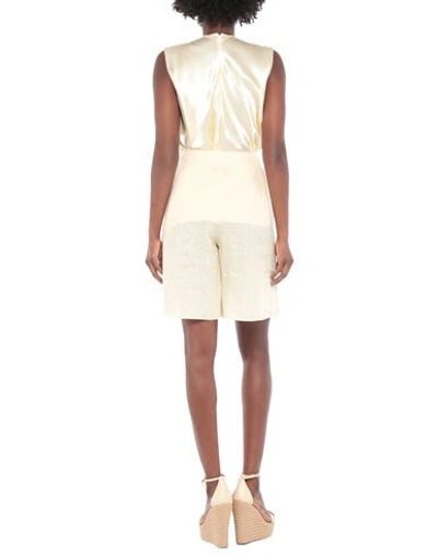 Shop L'autre Chose L' Autre Chose Woman Shorts & Bermuda Shorts Ivory Size 4 Linen In White
