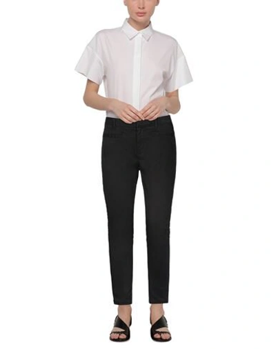 Shop Tommy Hilfiger Woman Pants Black Size 31w-32l Cotton, Elastane