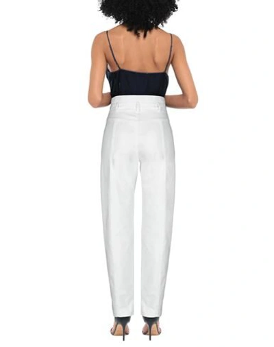 Shop Manila Grace Woman Pants White Size 10 Cotton, Elastane