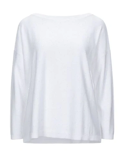 Shop Kangra Cashmere Kangra Woman Sweater White Size 4 Cotton, Polyester