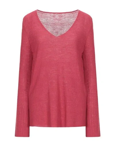 Shop Roberto Collina Woman Sweater Red Size S Viscose, Linen