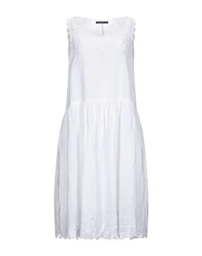 Shop High By Claire Campbell High Woman Midi Dress White Size 6 Ramie