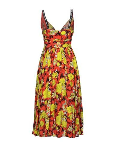 Shop Frankie Morello Woman Midi Dress Yellow Size 8 Viscose