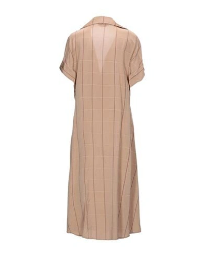 Shop Ballantyne Woman Midi Dress Camel Size 8 Viscose, Silk In Beige
