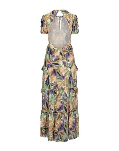Shop Glamorous Woman Long Dress Beige Size 8 Polyester