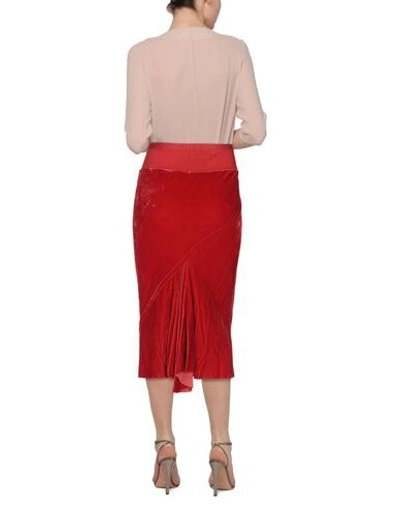 Shop Rick Owens Midi Skirts In Red