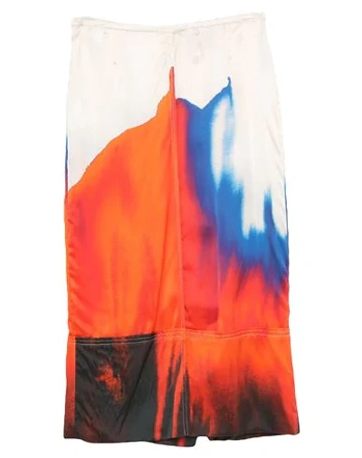 Shop Colville Woman Midi Skirt Orange Size 6 Viscose