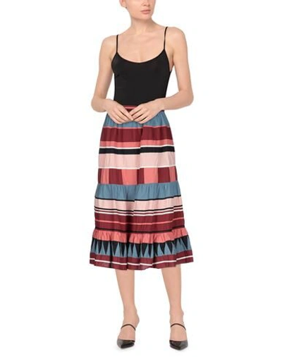 Shop Ulla Johnson 3/4 Length Skirts In Brick Red