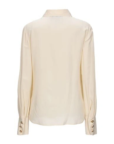 Shop Gucci Silk Shirts & Blouses In Beige