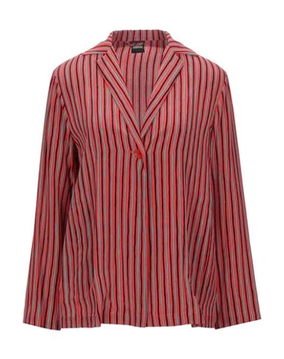 Shop Aspesi Woman Blazer Red Size 8 Silk