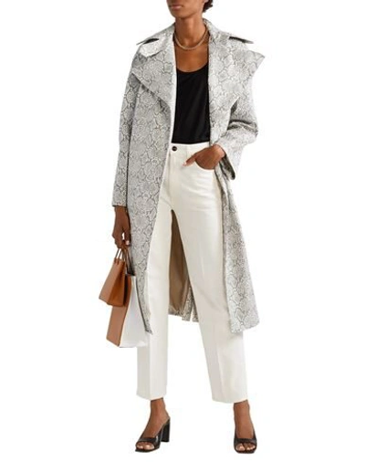 Shop Georgia Alice Woman Overcoat & Trench Coat Ivory Size 8 Polyester, Polyurethane, Cotton In White
