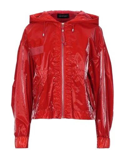 Shop Mr & Mrs Italy Woman Jacket Red Size Xs Polyurethane, Cotton