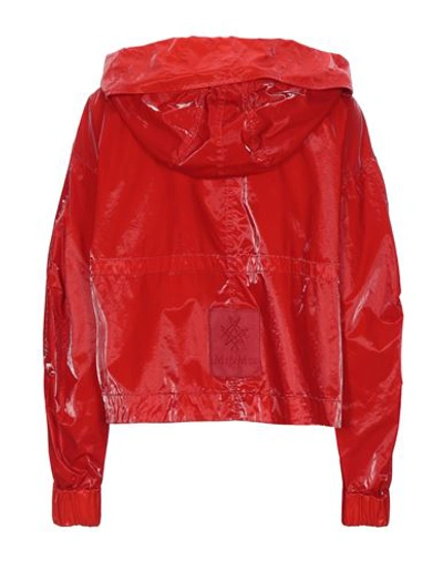 Shop Mr & Mrs Italy Woman Jacket Red Size Xs Polyurethane, Cotton