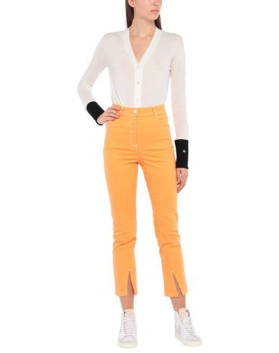 Shop Patrizia Pepe Woman Jeans Orange Size 29 Cotton, Polyester, Elastane