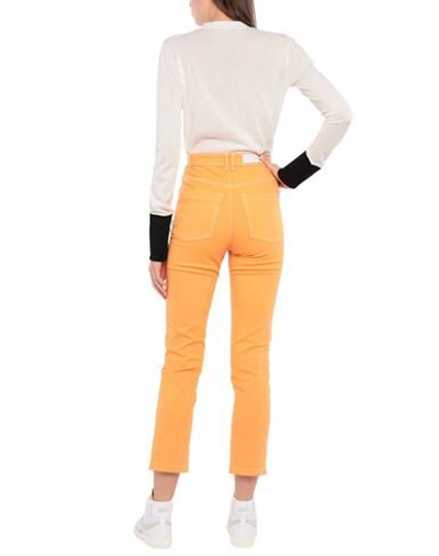 Shop Patrizia Pepe Woman Jeans Orange Size 29 Cotton, Polyester, Elastane