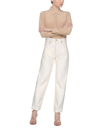 Shop Victoria Victoria Beckham Victoria, Victoria Beckham Woman Jeans Ivory Size 26 Cotton In White