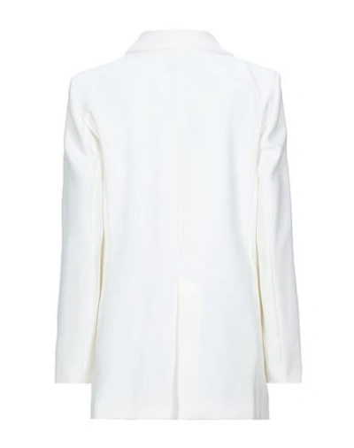 Shop Atos Lombardini Woman Blazer Ivory Size 8 Polyester, Elastane