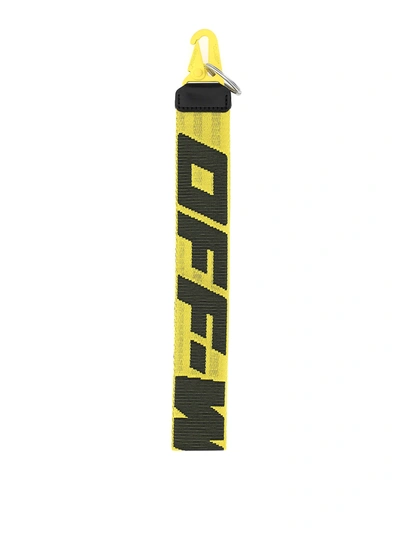 Shop Off-white Industrial Nylon Keyholder In Yellow