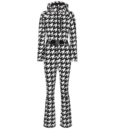 Shop Perfect Moment Star Houndstooth Ski Suit In Black
