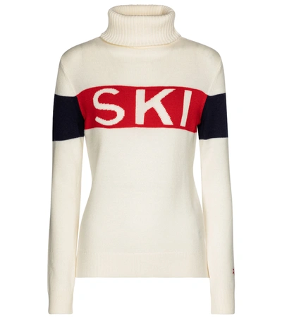 Shop Perfect Moment Ski Merino Wool Sweater In White