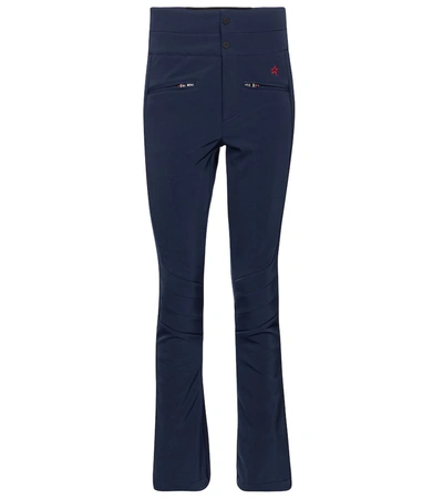 Shop Perfect Moment Aurora High-rise Flared Ski Pants In Blue