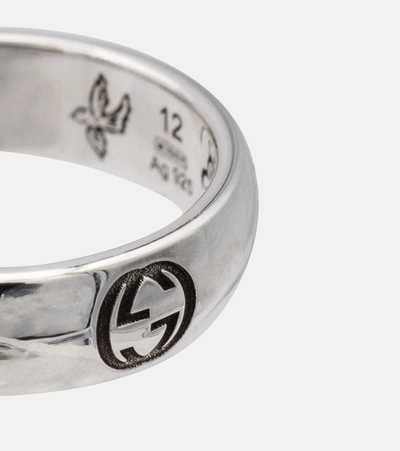Shop Gucci Engraved Sterling Silver Ring