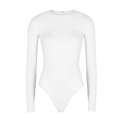 Shop Alix Leroy White Stretch-jersey Bodysuit