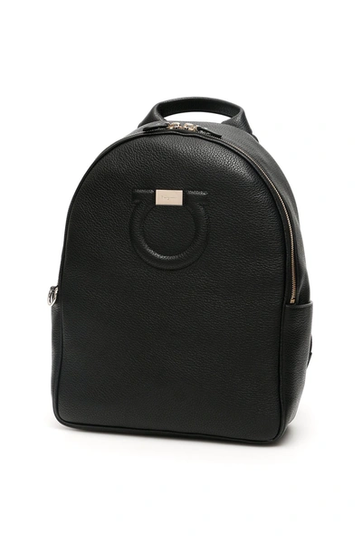 Shop Ferragamo Salvatore  Large Gancini Backpack In Black