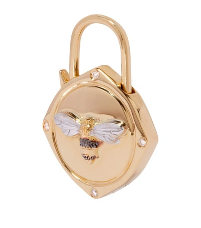 Shop Annoushka Yellow Gold And Diamond Lovelock Bee Charm