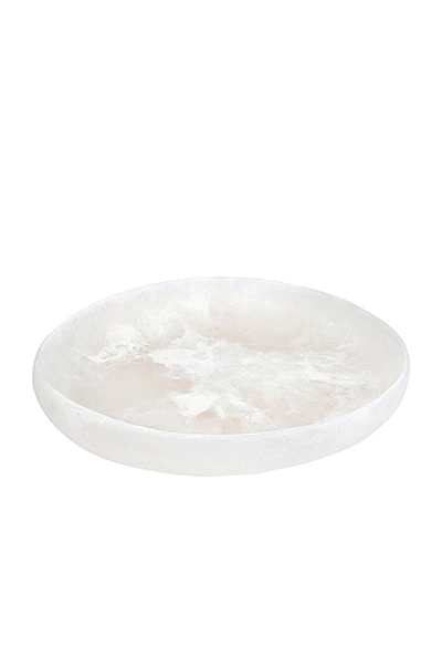 Shop Dinosaur Designs Large Earth Bowl In Swirl White & Clear