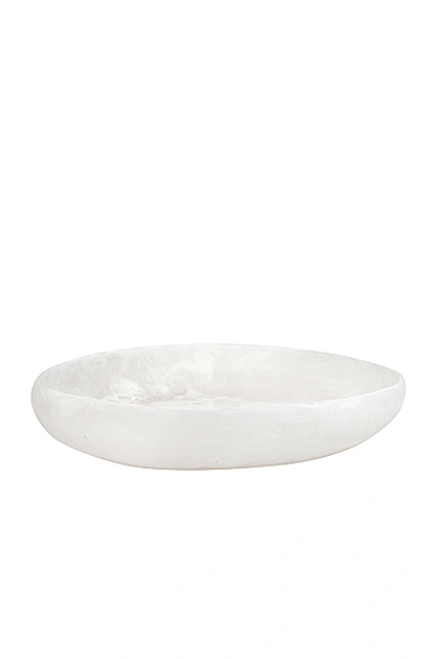 Shop Dinosaur Designs Large Earth Bowl In Swirl White & Clear