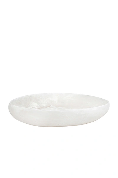 Dinosaur Designs Large Earth Bowl In Swirl White & Clear