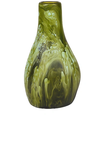 Shop Dinosaur Designs Medium Liquid Vases In Malachite Swirl