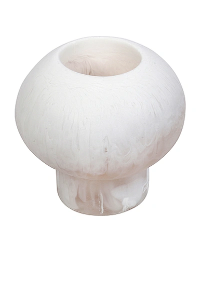 Shop Dinosaur Designs Round Pearl Vase In Swirl White & Clear
