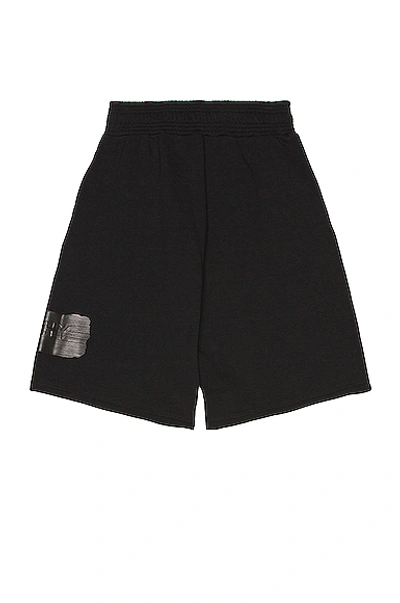 Shop Givenchy Latex Logo Shorts In Black