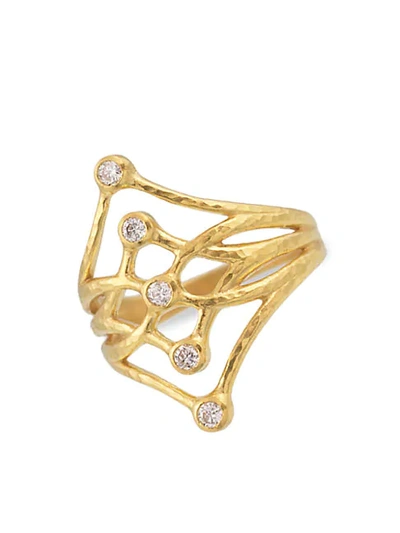Shop Gurhan 24k Yellow Gold & Diamond Topkapi Scroll Ring