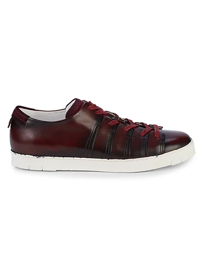 Shop Corthay Leather Low-top Sneakers