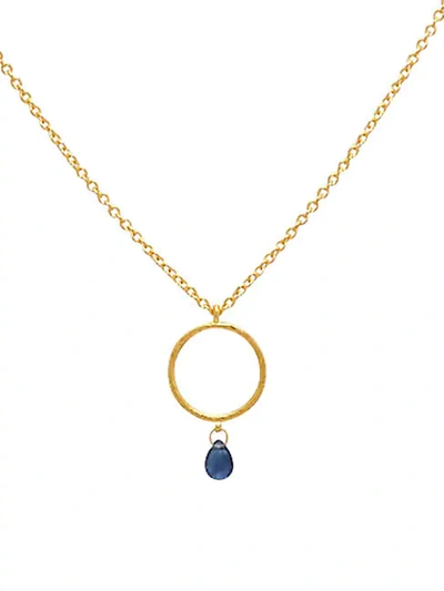 Shop Gurhan 22k Yellow Gold & Blue Sapphire Necklace