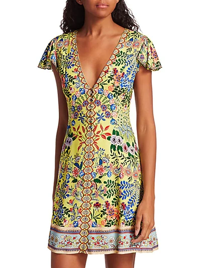 Shop Alice And Olivia Hadley Floral Mini Fit & Flare Dress